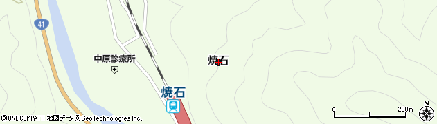 岐阜県下呂市焼石周辺の地図