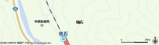 岐阜県下呂市焼石周辺の地図
