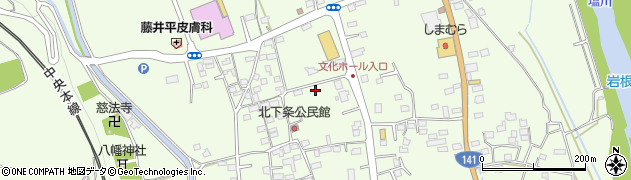山梨県韮崎市藤井町北下條周辺の地図
