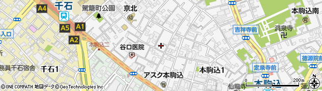 東京都文京区本駒込2丁目3-2周辺の地図