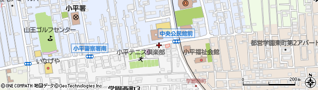 小平中央公民館周辺の地図