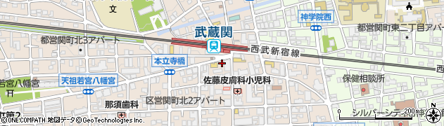 髪屋はうす武蔵関駅前店周辺の地図