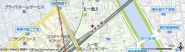 東京都江戸川区上一色周辺の地図