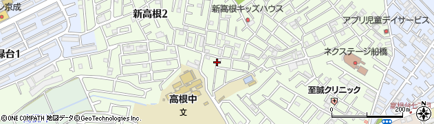 千葉県船橋市新高根周辺の地図