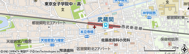 ポニークリーニング武蔵関駅南口店周辺の地図