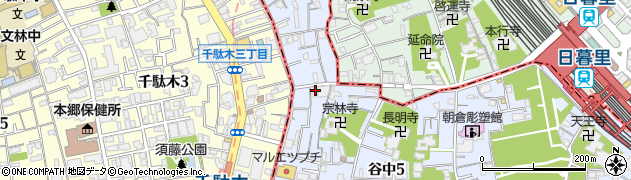 東京都台東区谷中3丁目9-14周辺の地図