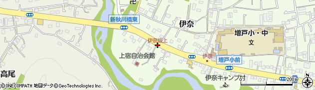 伊奈坂上周辺の地図