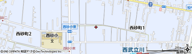 東京都立川市西砂町1丁目周辺の地図