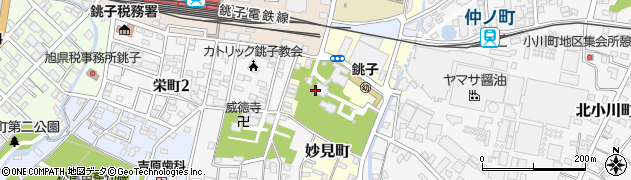 千葉県銚子市妙見町周辺の地図