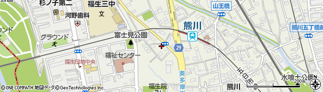 東京都福生市熊川737周辺の地図