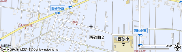 東京都立川市西砂町2丁目周辺の地図