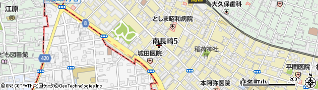 リパーク南長崎５丁目第３駐車場周辺の地図