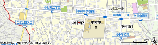 東京都練馬区中村南周辺の地図