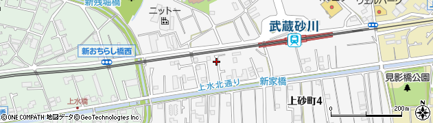東京都立川市上砂町周辺の地図