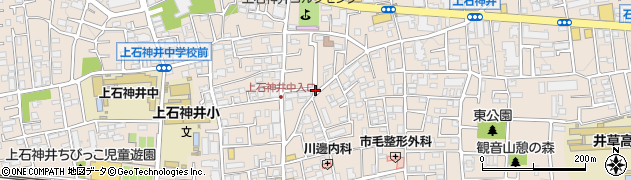 東京都練馬区上石神井周辺の地図