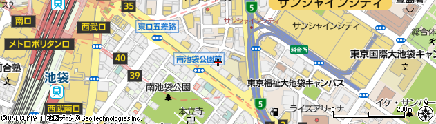 タカセ洋菓子株式会社　東池袋店周辺の地図