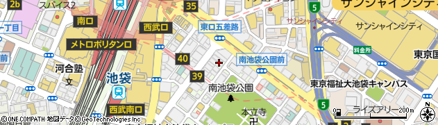 和さび 池袋東口店周辺の地図
