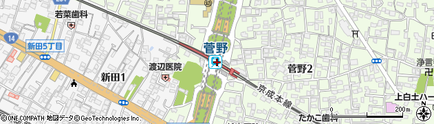 菅野駅周辺の地図