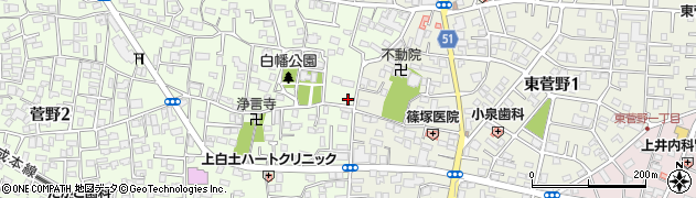 ポニークリーニング菅野１営業所周辺の地図