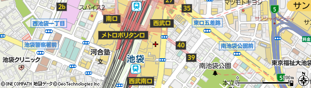 株式会社魚喜　池袋西武店周辺の地図