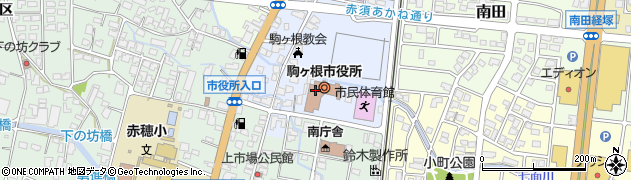駒ヶ根市役所周辺の地図
