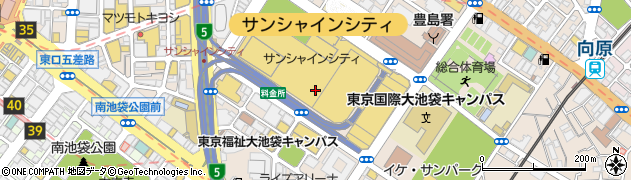 大阪王将 サンシャインシティ店周辺の地図