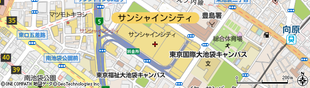 伊豆高原 ケニーズハウスカフェ サンシャインシティ池袋店周辺の地図