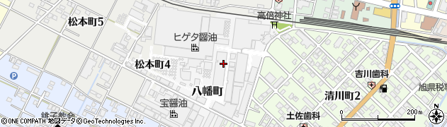 千葉県銚子市八幡町周辺の地図