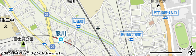 東京都福生市熊川810-28周辺の地図