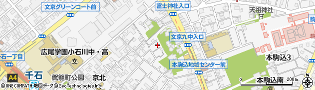 東京都文京区本駒込2丁目21周辺の地図