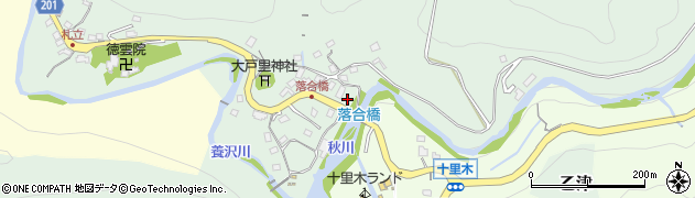 東京都あきる野市乙津222周辺の地図
