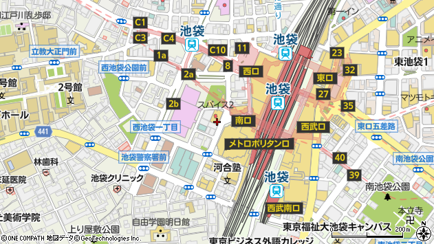 〒171-0021 東京都豊島区西池袋の地図