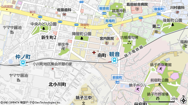 〒288-0038 千葉県銚子市南町の地図