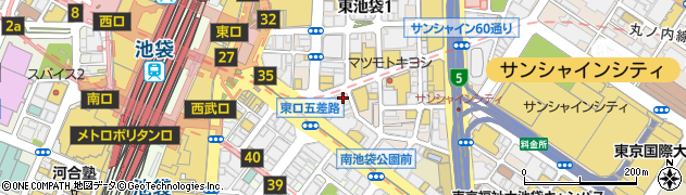 台湾料理 食べ放題 台北夜市 池袋本店周辺の地図