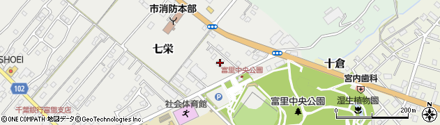 千葉県富里市七栄742-4周辺の地図