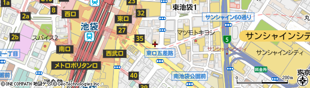 東京都豊島区東池袋1丁目2周辺の地図