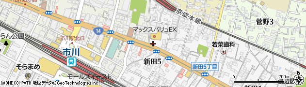 はんこ家一番　市川駅前店周辺の地図