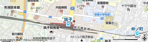 銚子警察署銚子駅前交番周辺の地図