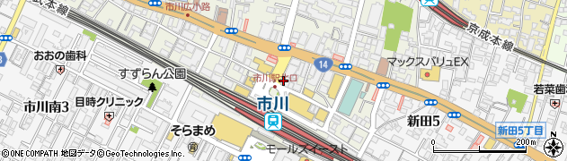 みずほ銀行市川支店周辺の地図
