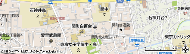 東京都練馬区関町北4丁目周辺の地図