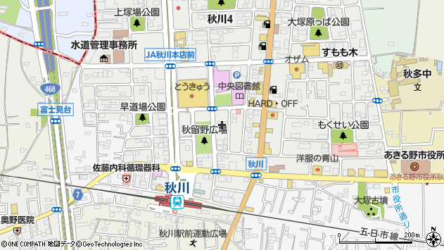 〒197-0804 東京都あきる野市秋川の地図
