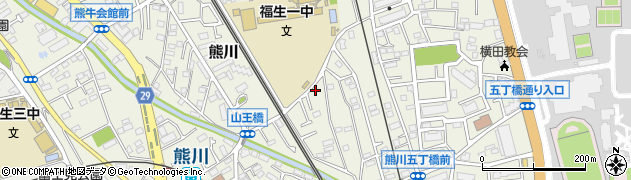 東京都福生市熊川810-14周辺の地図
