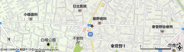 市川東菅野郵便局周辺の地図
