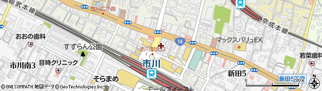 千葉銀行市川支店 ＡＴＭ周辺の地図