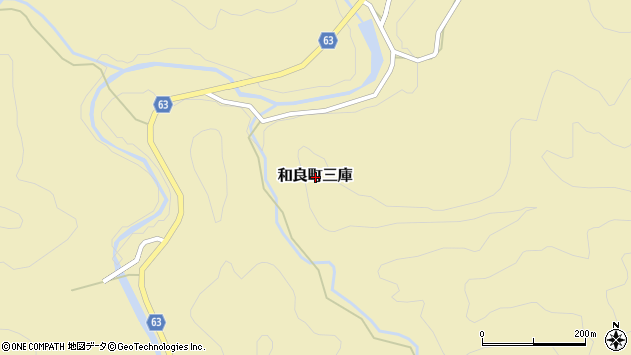 〒501-4516 岐阜県郡上市和良町三庫の地図