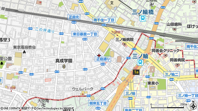 〒116-0014 東京都荒川区東日暮里の地図