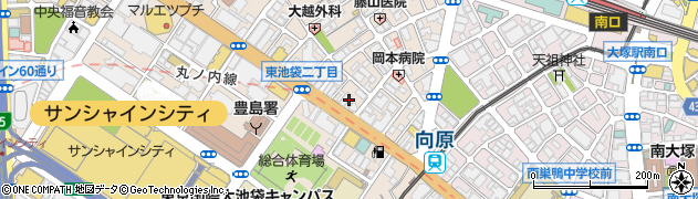 東京都豊島区東池袋2丁目7周辺の地図