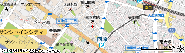 東京都豊島区東池袋2丁目5-2周辺の地図