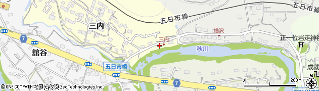 東京都あきる野市三内6周辺の地図
