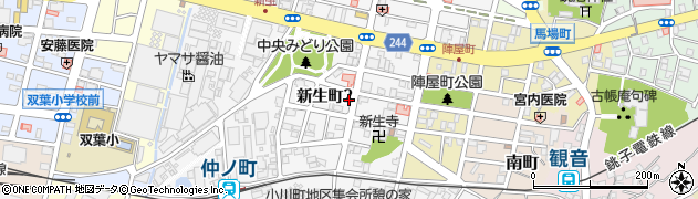 千葉県銚子市新生町2丁目周辺の地図